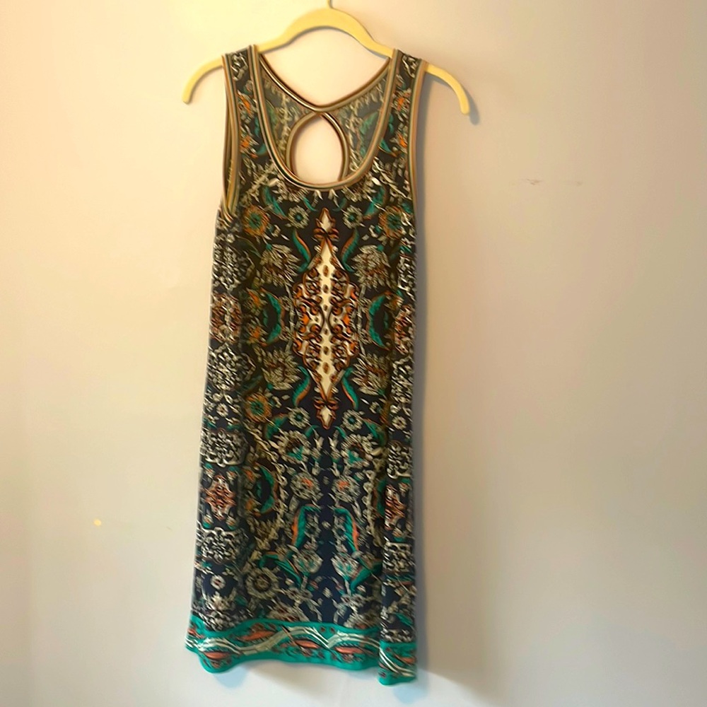 Max Studio printed flowy slight A line dress.
